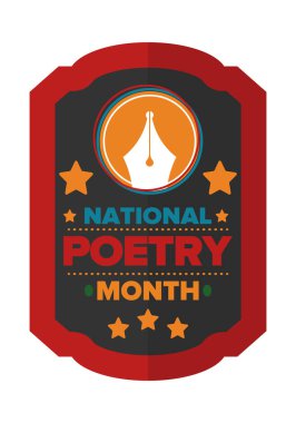 Nisan 'da Ulusal Şiir Ayı. El yazısıyla yazılmış bir poster. Amerika Birleşik Devletleri ve Kanada 'da şiir festivali. Edebi olaylar ve kutlamalar. Tebrik kartı, davet, afiş veya arkaplan
