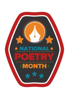 Nisan 'da Ulusal Şiir Ayı. El yazısıyla yazılmış bir poster. Amerika Birleşik Devletleri ve Kanada 'da şiir festivali. Edebi olaylar ve kutlamalar. Tebrik kartı, davet, afiş veya arkaplan