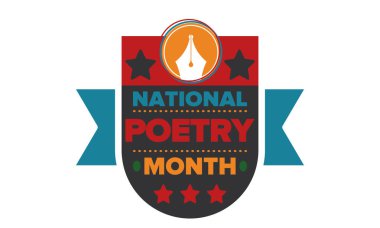 Nisan 'da Ulusal Şiir Ayı. El yazısıyla yazılmış bir poster. Amerika Birleşik Devletleri ve Kanada 'da şiir festivali. Edebi olaylar ve kutlamalar. Tebrik kartı, davet, afiş veya arkaplan