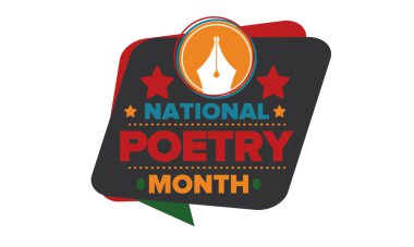 Nisan 'da Ulusal Şiir Ayı. El yazısıyla yazılmış bir poster. Amerika Birleşik Devletleri ve Kanada 'da şiir festivali. Edebi olaylar ve kutlamalar. Tebrik kartı, davet, afiş veya arkaplan