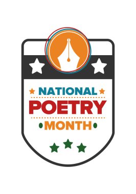 Nisan 'da Ulusal Şiir Ayı. El yazısıyla yazılmış bir poster. Amerika Birleşik Devletleri ve Kanada 'da şiir festivali. Edebi olaylar ve kutlamalar. Tebrik kartı, davet, afiş veya arkaplan
