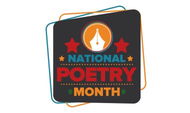 Nisan 'da Ulusal Şiir Ayı. El yazısıyla yazılmış bir poster. Amerika Birleşik Devletleri ve Kanada 'da şiir festivali. Edebi olaylar ve kutlamalar. Tebrik kartı, davet, afiş veya arkaplan