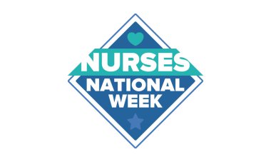 Ulusal Hemşireler Haftası. Teşekkürler hemşireler. Tıbbi ve sağlık hizmetleri konsepti. Virüslere ve hastalıklara karşı savaşanlar. Doktorların şerefine. Amerika 'da yıllık kutlama. Vektör illüstrasyon posteri