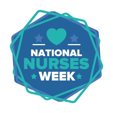 Ulusal Hemşireler Haftası. Teşekkürler hemşireler. Tıbbi ve sağlık hizmetleri konsepti. Virüslere ve hastalıklara karşı savaşanlar. Doktorların şerefine. Amerika 'da yıllık kutlama. Vektör illüstrasyon posteri