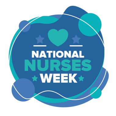 Ulusal Hemşireler Haftası. Teşekkürler hemşireler. Tıbbi ve sağlık hizmetleri konsepti. Virüslere ve hastalıklara karşı savaşanlar. Doktorların şerefine. Amerika 'da yıllık kutlama. Vektör illüstrasyon posteri