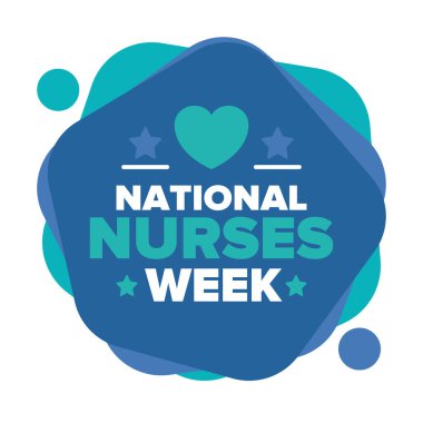 Ulusal Hemşireler Haftası. Teşekkürler hemşireler. Tıbbi ve sağlık hizmetleri konsepti. Virüslere ve hastalıklara karşı savaşanlar. Doktorların şerefine. Amerika 'da yıllık kutlama. Vektör illüstrasyon posteri