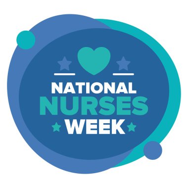 Ulusal Hemşireler Haftası. Teşekkürler hemşireler. Tıbbi ve sağlık hizmetleri konsepti. Virüslere ve hastalıklara karşı savaşanlar. Doktorların şerefine. Amerika 'da yıllık kutlama. Vektör illüstrasyon posteri