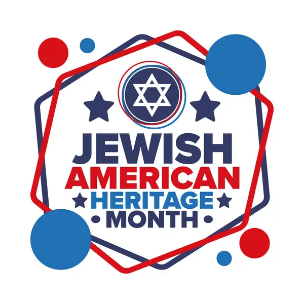 Місяць Єврейської Американської Спадщини Щорічний Фестиваль Відбувається Травні Єврейський Американський Ліцензійні Стокові Вектори