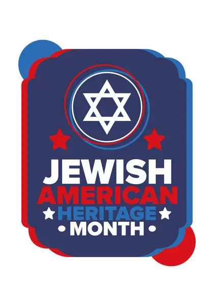 Місяць Єврейської Американської Спадщини Щорічний Фестиваль Відбувається Травні Єврейський Американський Ліцензійні Стокові Ілюстрації