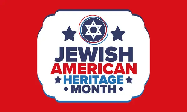 Місяць Єврейської Американської Спадщини Щорічний Фестиваль Відбувається Травні Єврейський Американський Стоковий вектор