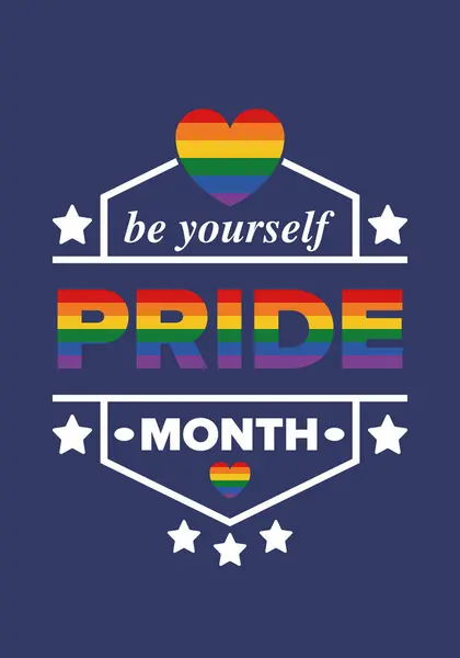 Lmbt Pride Hónap Júniusban Leszbikus Meleg Biszexuális Transznemű Ünnepelt Évente Stock Vektor