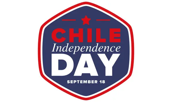 stock vector Chile Independence Day. Happy national holiday Fiestas Patrias. Freedom day. Celebrate annual in September 18. Chile flag. Patriotic chilean design. Poster, card, banner, template, background. Vector