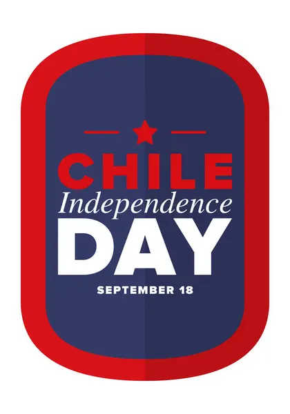 stock vector Chile Independence Day. Happy national holiday Fiestas Patrias. Freedom day. Celebrate annual in September 18. Chile flag. Patriotic chilean design. Poster, card, banner, template, background. Vector