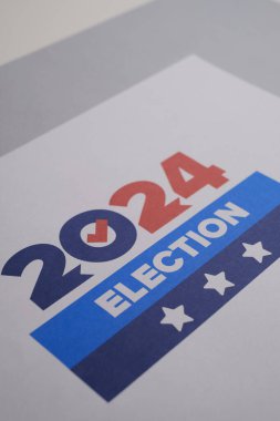 Oylar 2024 'e. Birleşik Devletler 'de 2024 Başkanlık Seçimi. Oylama günü, 5 Kasım. Amerikan Seçimleri. Vatansever Amerikan unsuru. Poster, kart, afiş ve geçmiş. Görüntü