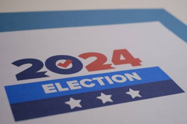 Oylar 2024 'e. Birleşik Devletler 'de 2024 Başkanlık Seçimi. Oylama günü, 5 Kasım. Amerikan Seçimleri. Vatansever Amerikan unsuru. Poster, kart, afiş ve geçmiş. Görüntü