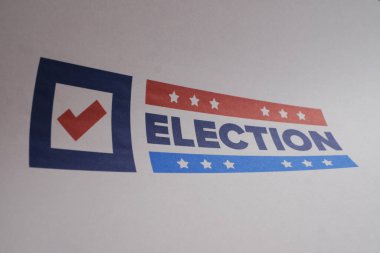 Oylar 2024 'e. Birleşik Devletler 'de 2024 Başkanlık Seçimi. Oylama günü, 5 Kasım. Amerikan Seçimleri. Vatansever Amerikan unsuru. Poster, kart, afiş ve geçmiş. Görüntü