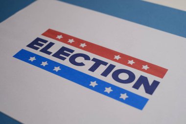 Oylar 2024 'e. Birleşik Devletler 'de 2024 Başkanlık Seçimi. Oylama günü, 5 Kasım. Amerikan Seçimleri. Vatansever Amerikan unsuru. Poster, kart, afiş ve geçmiş. Görüntü