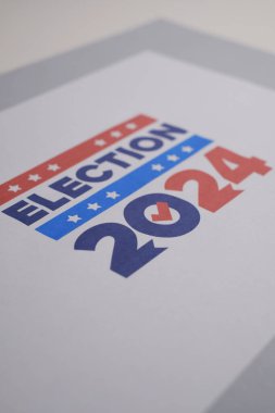 Oylar 2024 'e. Birleşik Devletler 'de 2024 Başkanlık Seçimi. Oylama günü, 5 Kasım. Amerikan Seçimleri. Vatansever Amerikan unsuru. Poster, kart, afiş ve geçmiş. Görüntü