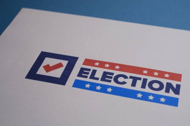 Oylar 2024 'e. Birleşik Devletler 'de 2024 Başkanlık Seçimi. Oylama günü, 5 Kasım. Amerikan Seçimleri. Vatansever Amerikan unsuru. Poster, kart, afiş ve geçmiş. Görüntü