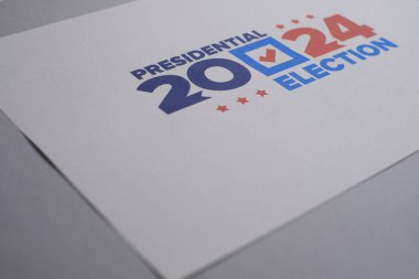Oylar 2024 'e. Birleşik Devletler 'de 2024 Başkanlık Seçimi. Oylama günü, 5 Kasım. Amerikan Seçimleri. Vatansever Amerikan unsuru. Poster, kart, afiş ve geçmiş. Görüntü