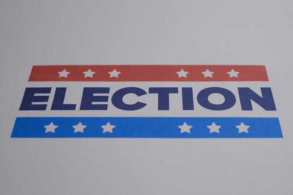 Vote 2024. Presidential Election 2024 in United States. Vote day, November 5. US Election. Patriotic american element. Poster, card, banner and background. Illustration