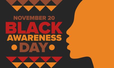 Black Awareness Day. Holiday in Brazil. Afro Brazilians. Celebrate awareness by the black community in November. African and brazilian culture. Black history art. Vector illustration clipart