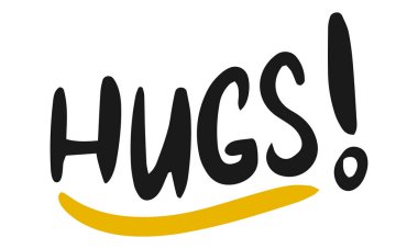 Sarılın! El yazısıyla yazılmış vektör harfleri. Eşsiz bir el çizimi bebek odası posteri. Güzel cümleler. Mürekkep fırçası el yazısı. İskandinav tarzı bir alıntı. Poster tasarımı, tişört baskısı. Resim sanatı