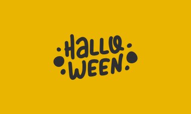 Cadılar Bayramı. El yazısıyla yazılmış vektör harfleri. Eşsiz bir el çizimi bebek odası posteri. Güzel cümleler. Mürekkep fırçası el yazısı. İskandinav tarzı bir alıntı. Poster tasarımı, tişört baskısı. Resim sanatı