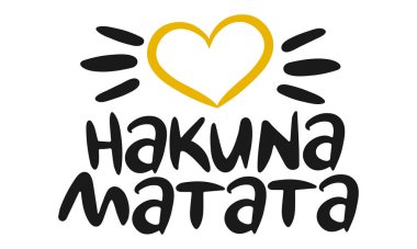 Hakuna Matata. El yazısıyla yazılmış vektör harfleri. Eşsiz bir el çizimi bebek odası posteri. Güzel cümleler. Mürekkep fırçası el yazısı. İskandinav tarzı bir alıntı. Poster tasarımı, tişört baskısı. Resim sanatı