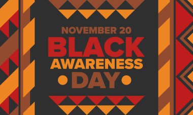 Black Awareness Day. Holiday in Brazil. Afro Brazilians. Celebrate awareness by the black community in November. African and brazilian culture. Black history art. Vector illustration clipart