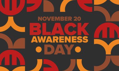 Black Awareness Day. Holiday in Brazil. Afro Brazilians. Celebrate awareness by the black community in November. African and brazilian culture. Black history art. Vector illustration clipart