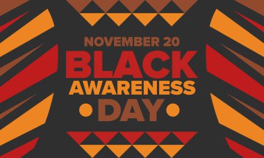 Black Awareness Day. Holiday in Brazil. Afro Brazilians. Celebrate awareness by the black community in November. African and brazilian culture. Black history art. Vector illustration clipart