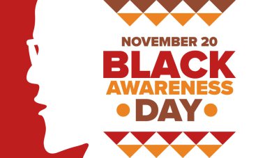 Black Awareness Day. Holiday in Brazil. Afro Brazilians. Celebrate awareness by the black community in November. African and brazilian culture. Black history art. Vector illustration clipart