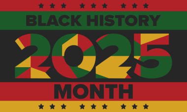 Black History Month. African American History. Celebrated annual. In February in United States and Canada. In October in Great Britain. Poster, card, banner, background. Vector illustration clipart