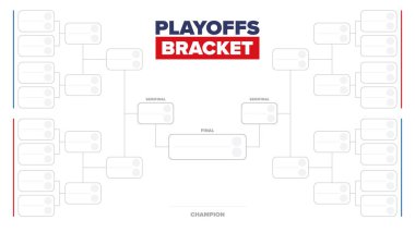 Playoff 'lar. Playoff ızgarası. Spor turnuvası parantezi. Oyun ve yarışma programı. Sezon finali. Takım ve oyuncular. Şampiyon. Maç skoru. Vektör posteri