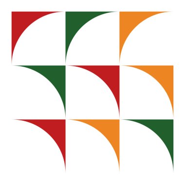 Geometrik desen. Farklı şekillerde şekiller. Kabile formu. Çiçekler. Geometrik yaratıcı tasarım. Güzel dokular. Renkli sanat. Modern grafik posteri. Retro renk. Vektör illüstrasyonu