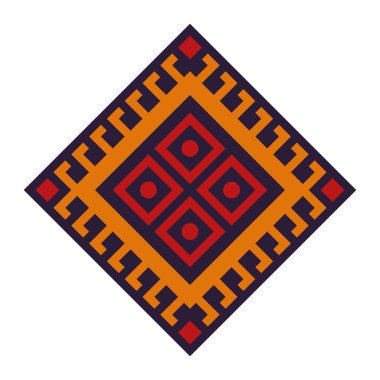 Geometrik desen. Farklı şekillerde şekiller. Kabile formu. Çiçekler. Geometrik yaratıcı tasarım. Güzel dokular. Renkli sanat. Modern grafik posteri. Retro renk. Vektör illüstrasyonu