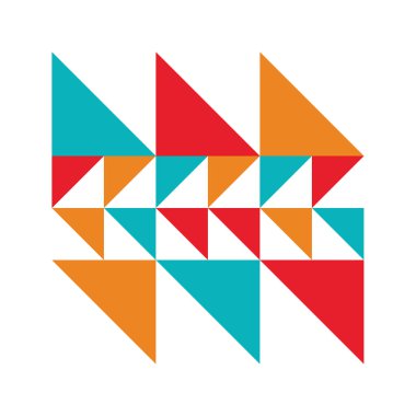 Geometrik desen. Farklı şekillerde şekiller. Kabile formu. Çiçekler. Geometrik yaratıcı tasarım. Güzel dokular. Renkli sanat. Modern grafik posteri. Retro renk. Vektör illüstrasyonu