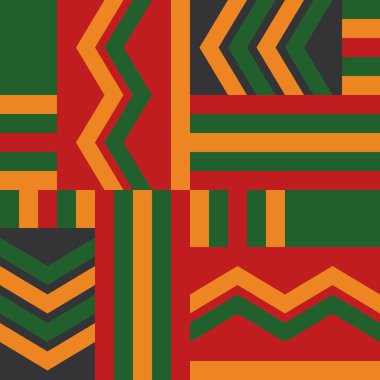 Geometrik desen. Farklı şekillerde şekiller. Kabile formu. Çiçekler. Geometrik yaratıcı tasarım. Güzel dokular. Renkli sanat. Modern grafik posteri. Retro renk. Vektör illüstrasyonu