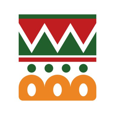 Geometrik desen. Farklı şekillerde şekiller. Kabile formu. Çiçekler. Geometrik yaratıcı tasarım. Güzel dokular. Renkli sanat. Modern grafik posteri. Retro renk. Vektör illüstrasyonu