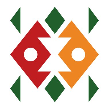 Geometrik desen. Farklı şekillerde şekiller. Kabile formu. Çiçekler. Geometrik yaratıcı tasarım. Güzel dokular. Renkli sanat. Modern grafik posteri. Retro renk. Vektör illüstrasyonu