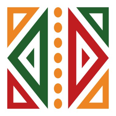 Geometrik desen. Farklı şekillerde şekiller. Kabile formu. Çiçekler. Geometrik yaratıcı tasarım. Güzel dokular. Renkli sanat. Modern grafik posteri. Retro renk. Vektör illüstrasyonu