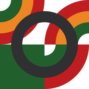 Geometrik desen. Farklı şekillerde şekiller. Kabile formu. Çiçekler. Geometrik yaratıcı tasarım. Güzel dokular. Renkli sanat. Modern grafik posteri. Retro renk. Vektör illüstrasyonu