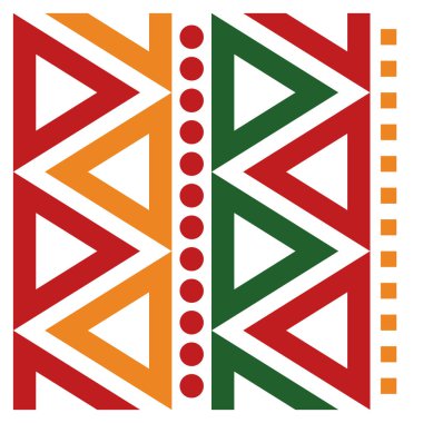 Geometrik desen. Farklı şekillerde şekiller. Kabile formu. Çiçekler. Geometrik yaratıcı tasarım. Güzel dokular. Renkli sanat. Modern grafik posteri. Retro renk. Vektör illüstrasyonu