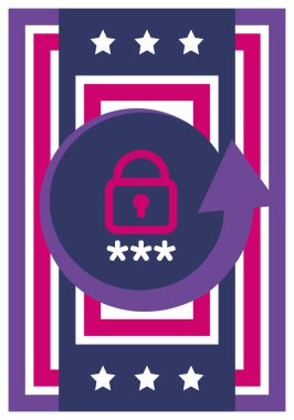 Cyber Security Awareness Month. Celebrated annual in October to raise awareness about digital security and empower everyone to protect their personal data from digital forms of crime. Vector poster