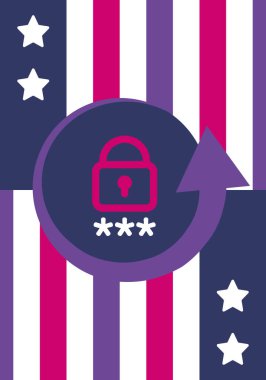 Cyber Security Awareness Month. Celebrated annual in October to raise awareness about digital security and empower everyone to protect their personal data from digital forms of crime. Vector poster