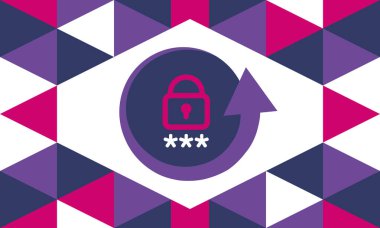 Cyber Security Awareness Month. Celebrated annual in October to raise awareness about digital security and empower everyone to protect their personal data from digital forms of crime. Vector poster