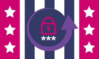 Cyber Security Awareness Month. Celebrated annual in October to raise awareness about digital security and empower everyone to protect their personal data from digital forms of crime. Vector poster