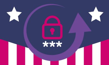 Cyber Security Awareness Month. Celebrated annual in October to raise awareness about digital security and empower everyone to protect their personal data from digital forms of crime. Vector poster