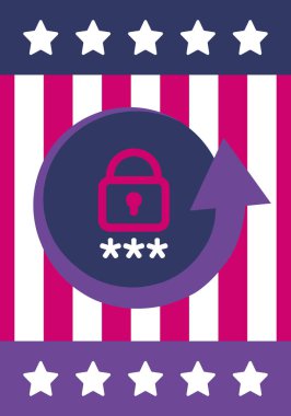 Cyber Security Awareness Month. Celebrated annual in October to raise awareness about digital security and empower everyone to protect their personal data from digital forms of crime. Vector poster